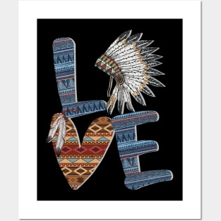 Love Native American Style Posters and Art